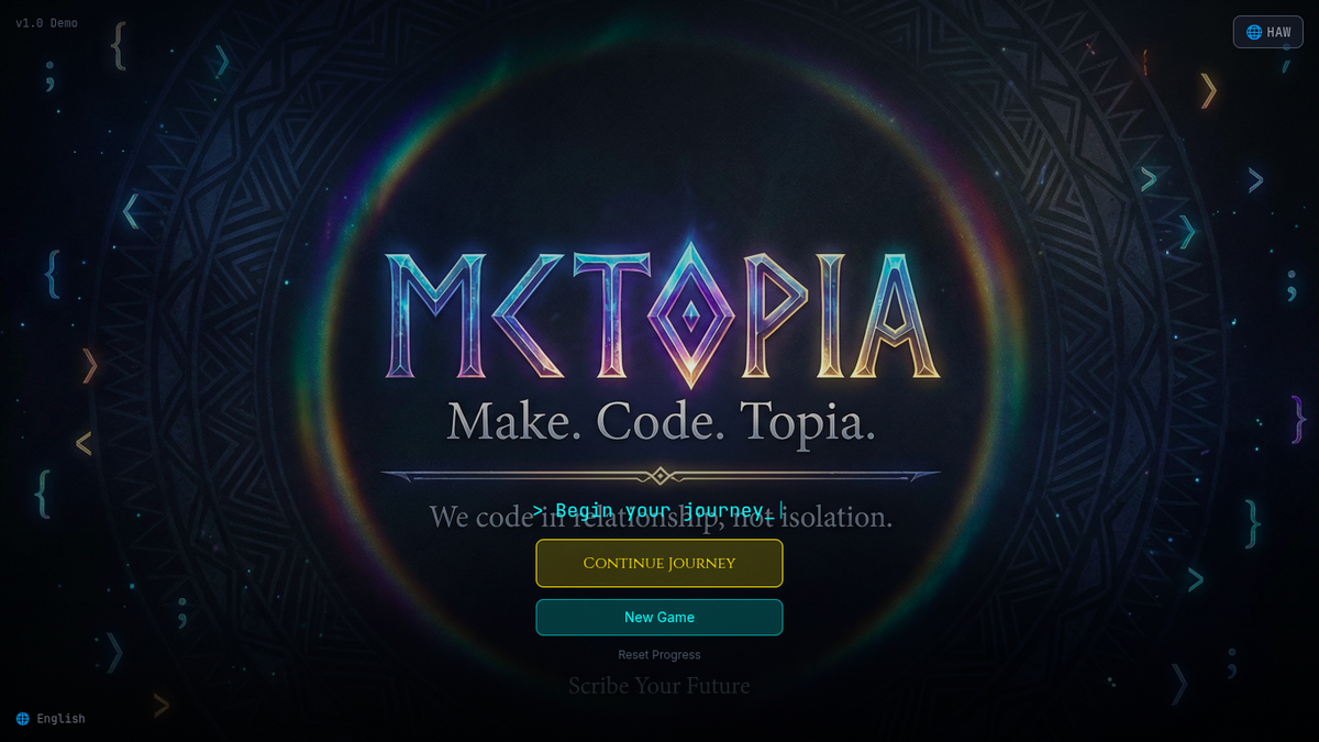 MCTopia · Make. Code. Topia.